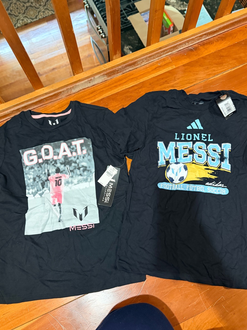 Lionel Messi Black Kids Soccer T-Shirt by Messi Collection